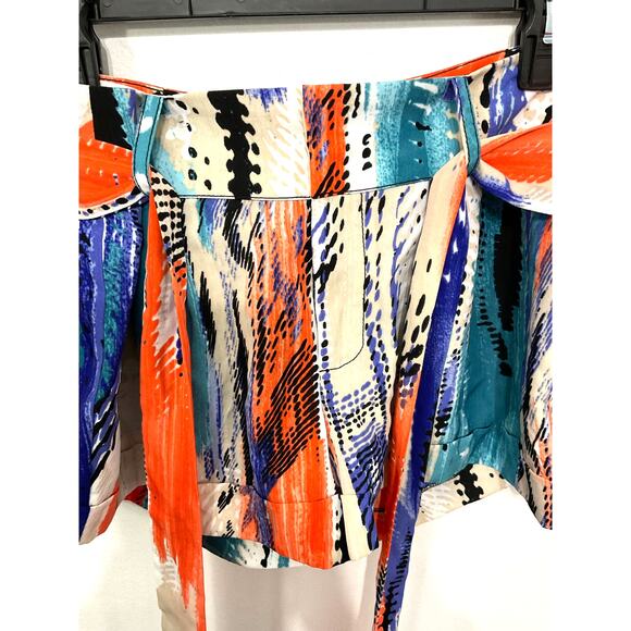 NWT Guess Womens Shorts Funky Multicolor Size 29 Medium Removable Tie - Picture 3 of 5